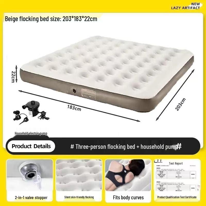 Thickened Double Inflatable Air Mattress for Home or Camping