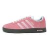 Adidas VL COURT 2.0 Suede Slip Resistant Abrasion Resistant Low top Skateboard Shoes Unisex Pink JS3003(Team837-)