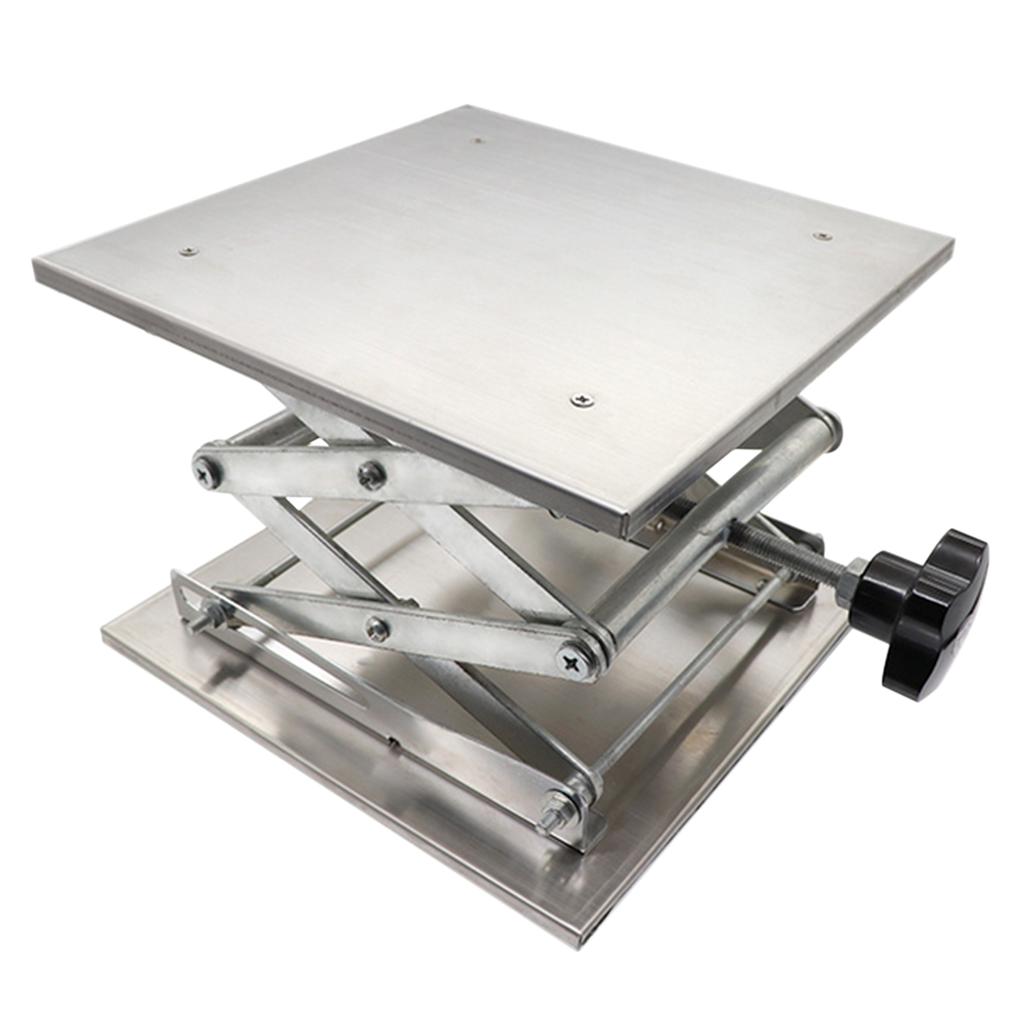 Stainless Steel Lift Tables Mini Portable Lab Lifting Platform Stand Rack for Chemistry Biology Experience Soldering