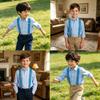 Kids Polka Dot Suspenders 3 Clips Y Back Elastic Adjustable Braces