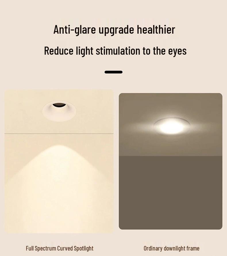 Anti-Glare Narrow Edge LED Wall Washer Spotlight for Living Rooms and Hotels