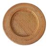 Vintage Tableware Mat Decorative Snack Serving Tray Nordic Handwoven Rattan Tray  Living Room