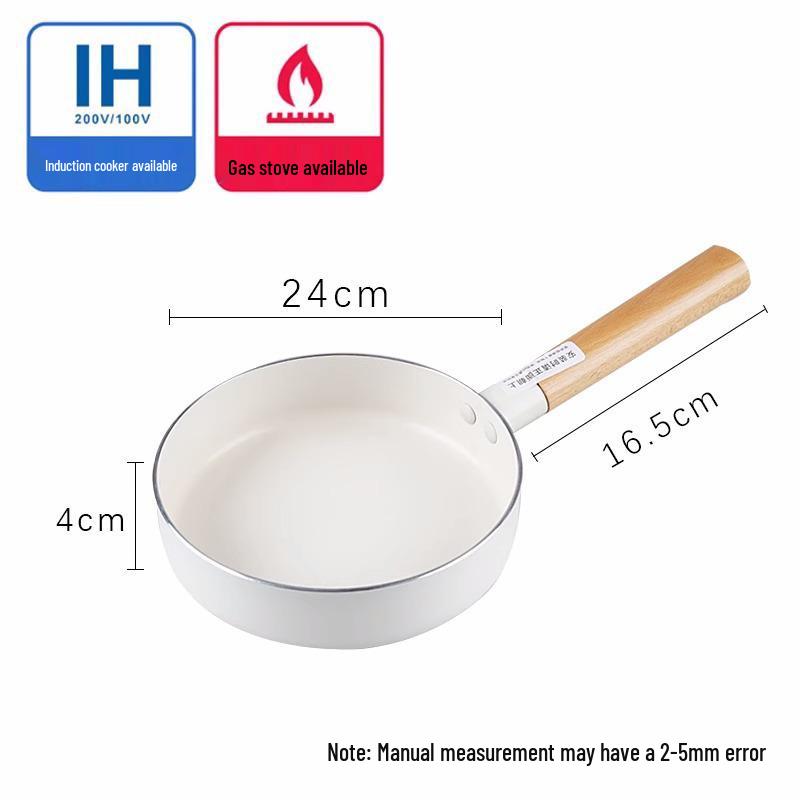Sheng Bang Rong Non-Stick Flat-Bottom Frying Pan with Maifan Stone for Mini Induction Cookers