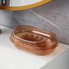 Transparent Double-layer Water-draining Soap Box Non-water-accumulating Sanitary Stand Soap Box Household Soap Box