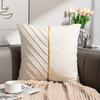 1pc, Golden Velvet Embossed Square Cushion Cover - Soft AndLuxurious Pillow for Home, Bedroom, Car, and Living Room Decor