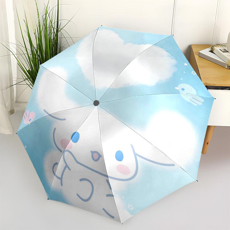 1pc Love Cinnamoroll Sanrio Automatic Folding Umbrella - 3 Folding Design, Vivid Cartoon Pattern, Suitable for Outdoor Activities, A Gift for Fans In