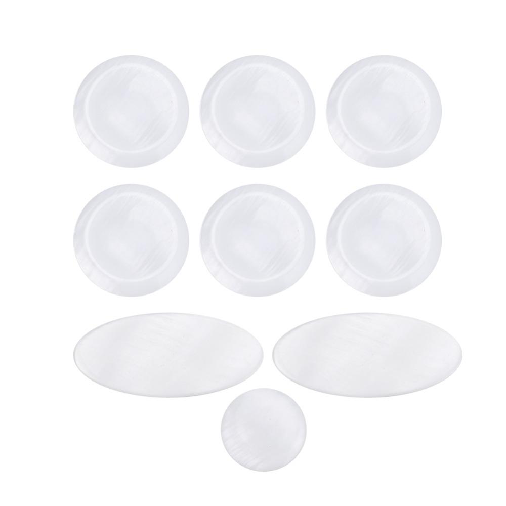 9PCS Pearl white Saxophone Key Button Inlays White shell Saxophone Accessory  For Alto Saxophone