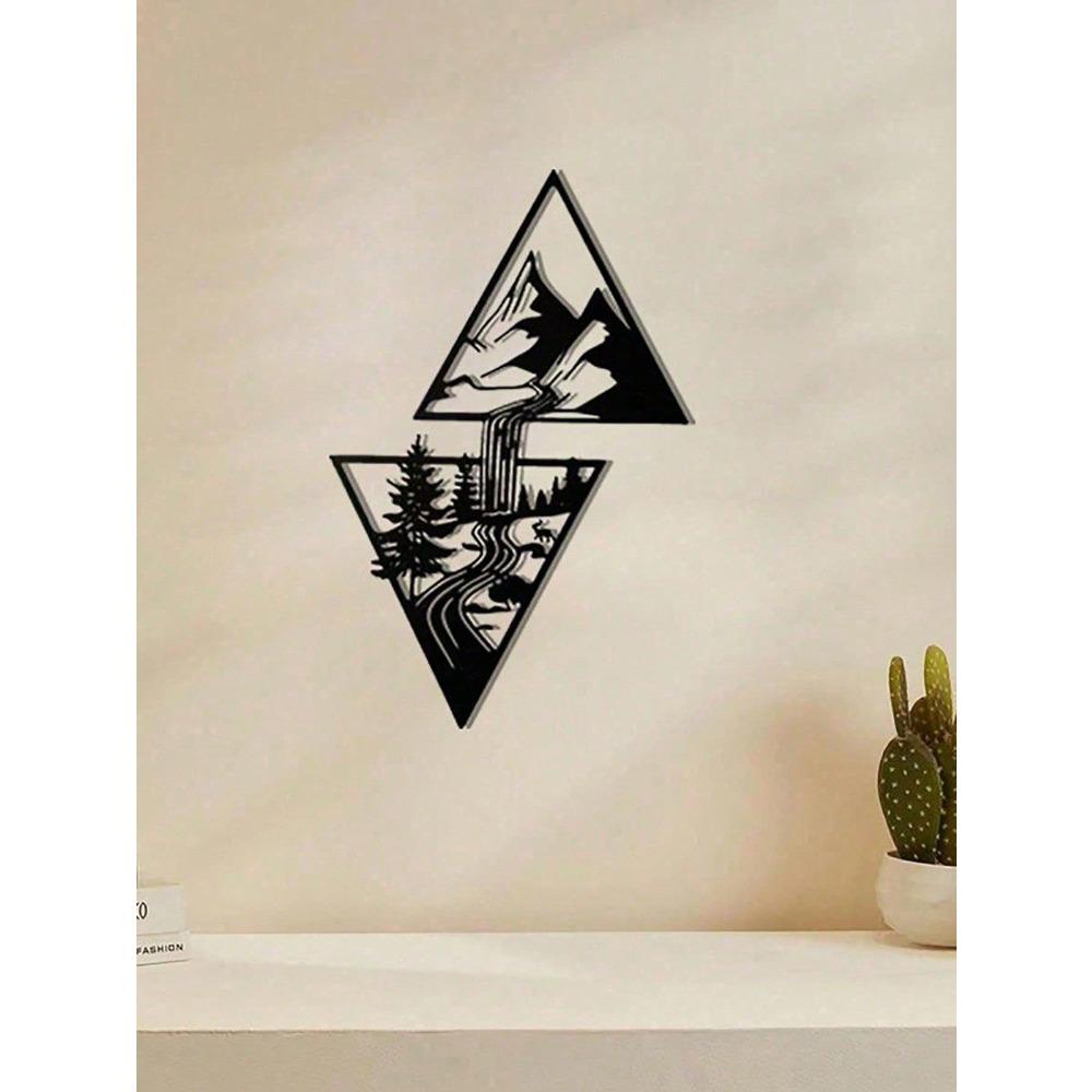 Nordische Metall-Wasserfall-Wandkunst Handgefertigte Eisen-Dekoration für Wohnzimmer, Schlafzimmer, Büro