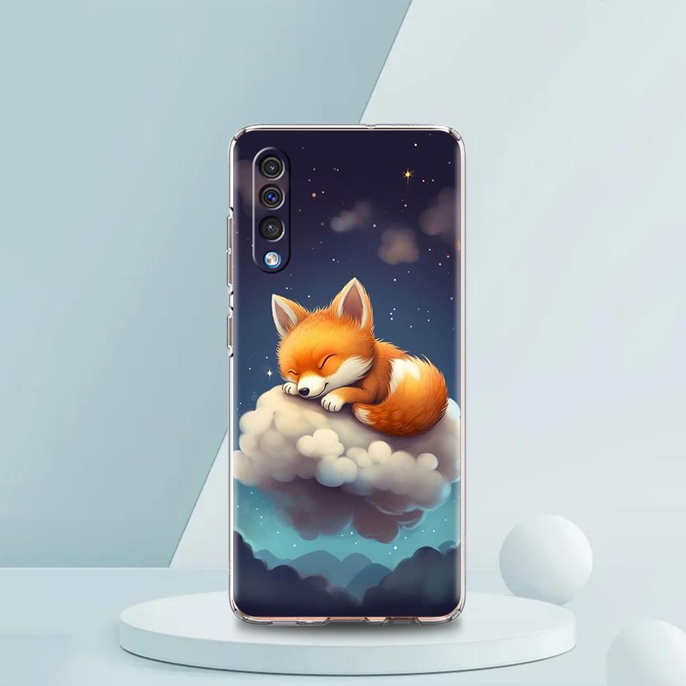 Süßes Tier Fuchs Transparente Handyhülle für Samsung Galaxy A16 A14 A12 A22 A24 A42 A03S A06 A50 A70 A20 A30 A40 Weiche TPU Hülle