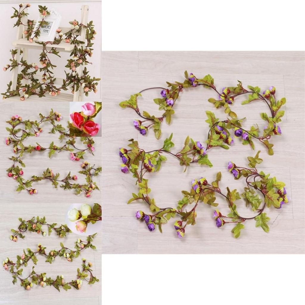 Beautiful 42 Flowers Artificial Silk Rose Fake Flower Garland For Diy Party Decoration