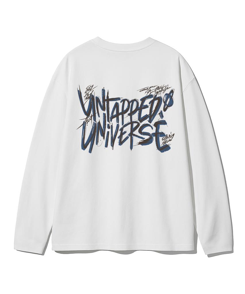 UNTAPPED STUDIO Universe Wild Lettering Oversized Long Sleeve T-Shirt 4 Colors