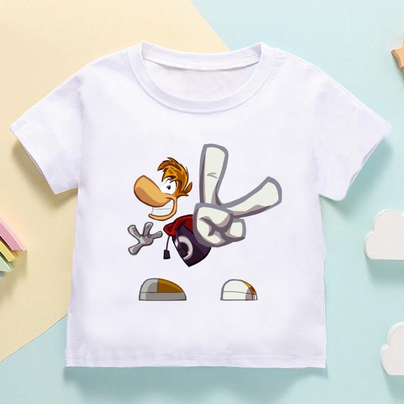 Rayman Legends Adventures Game Print Cartoon Kids T shirt Girls Summer Tops Baby Boys Clothes Children Short Sleeve