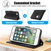 SY-003 For iPhone 16e Case PU Leather Stand View Phone Wallet Cover with Hand Strap