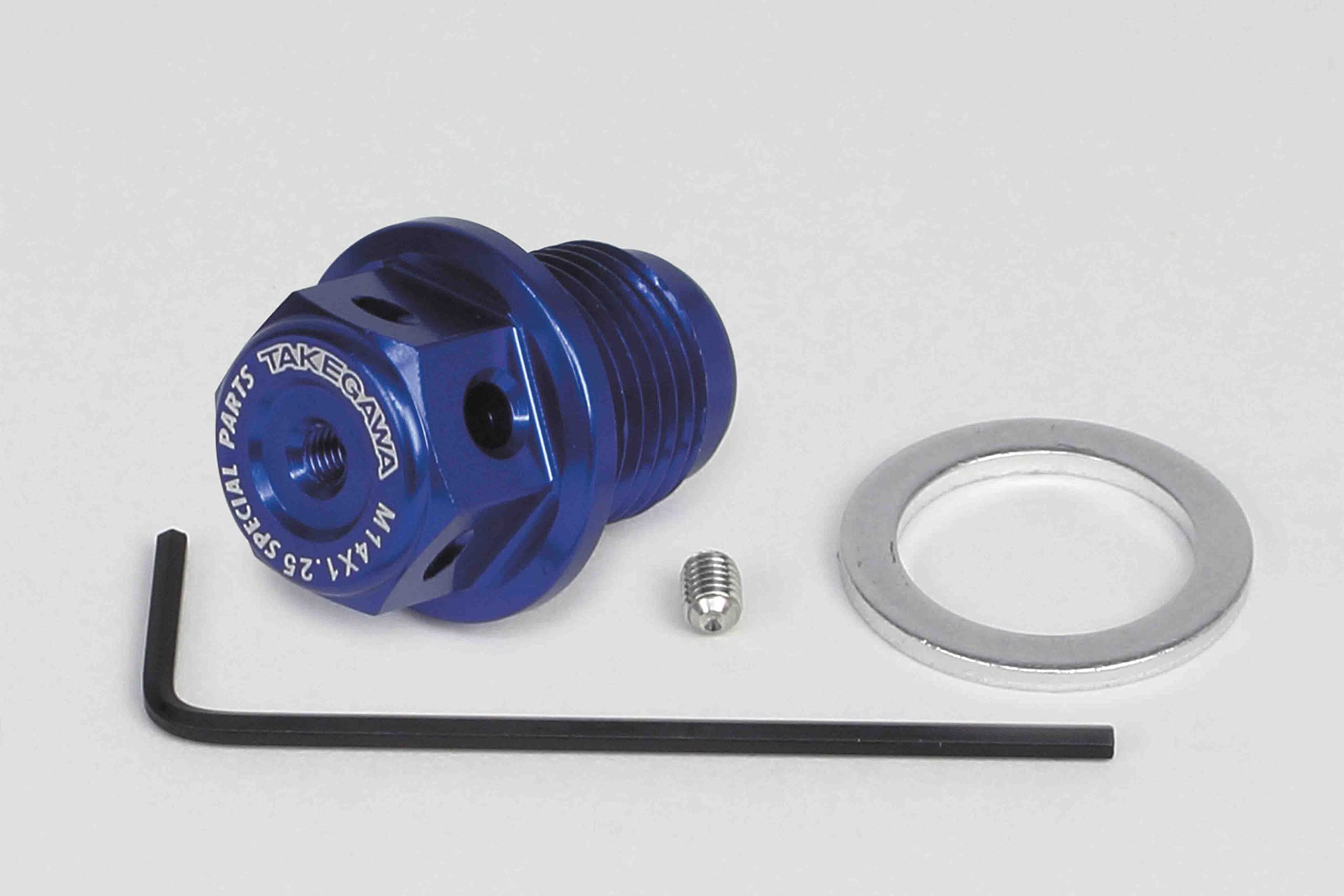 

Special Parts Takekawa Aluminum Drain Bolt with Neodymium Magnet, Blue M14XP1.25 02-09-0032 M14XP1.25