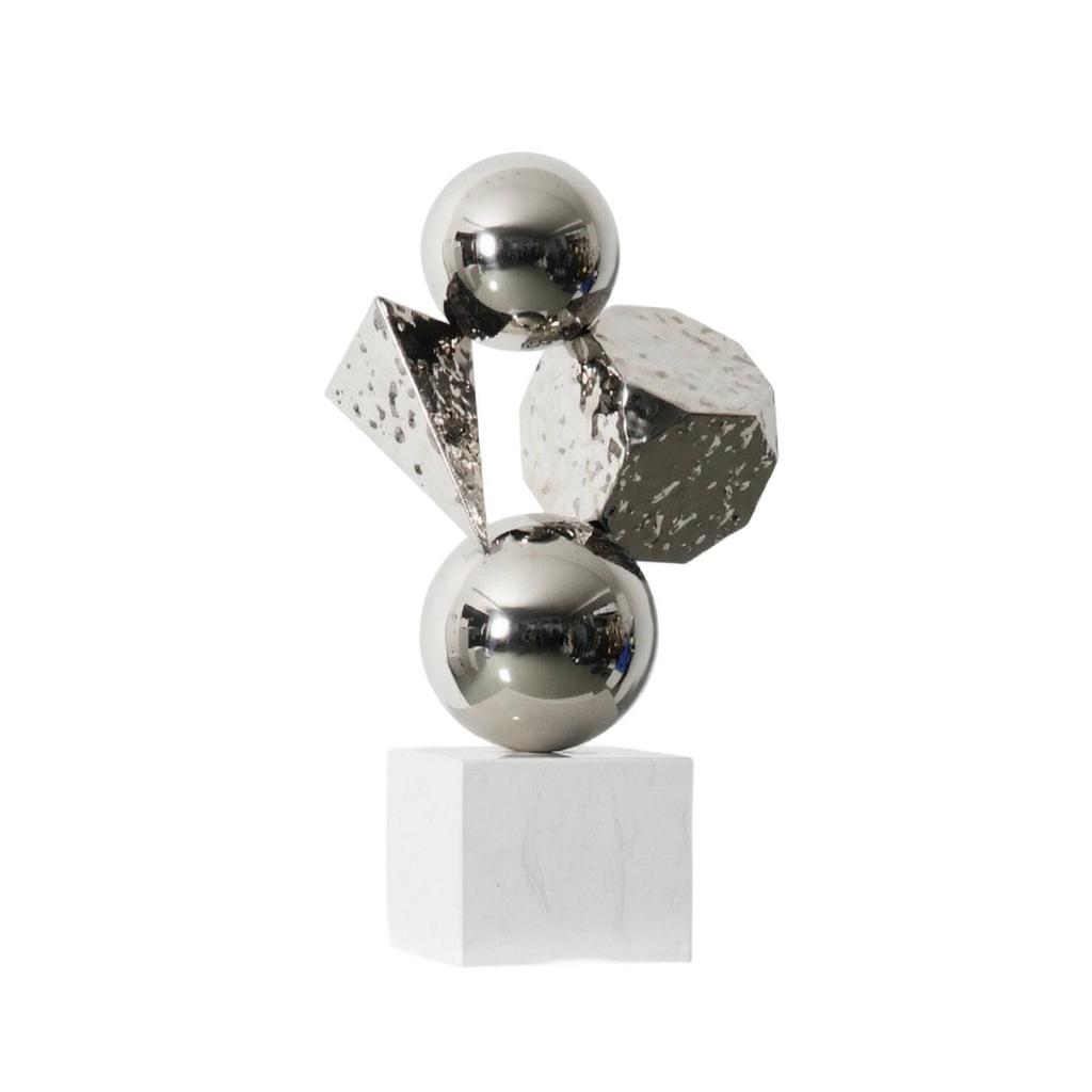 Geometric Sculpture Abstract Decorative Stainless Steel Desktop