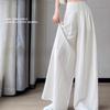 Ice Silk Linen Wide Leg Pants for Women In Summer Thin High Waisted Loose and Hanging Feeling
