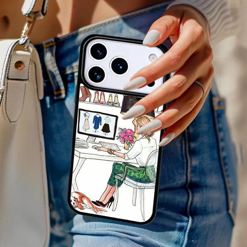 Fashion Girl Phone Case For iPhone 17 Air 14 15 13 12 Max Cover For Apple 14 15 16 16e 11 Pro Max Plus Coque