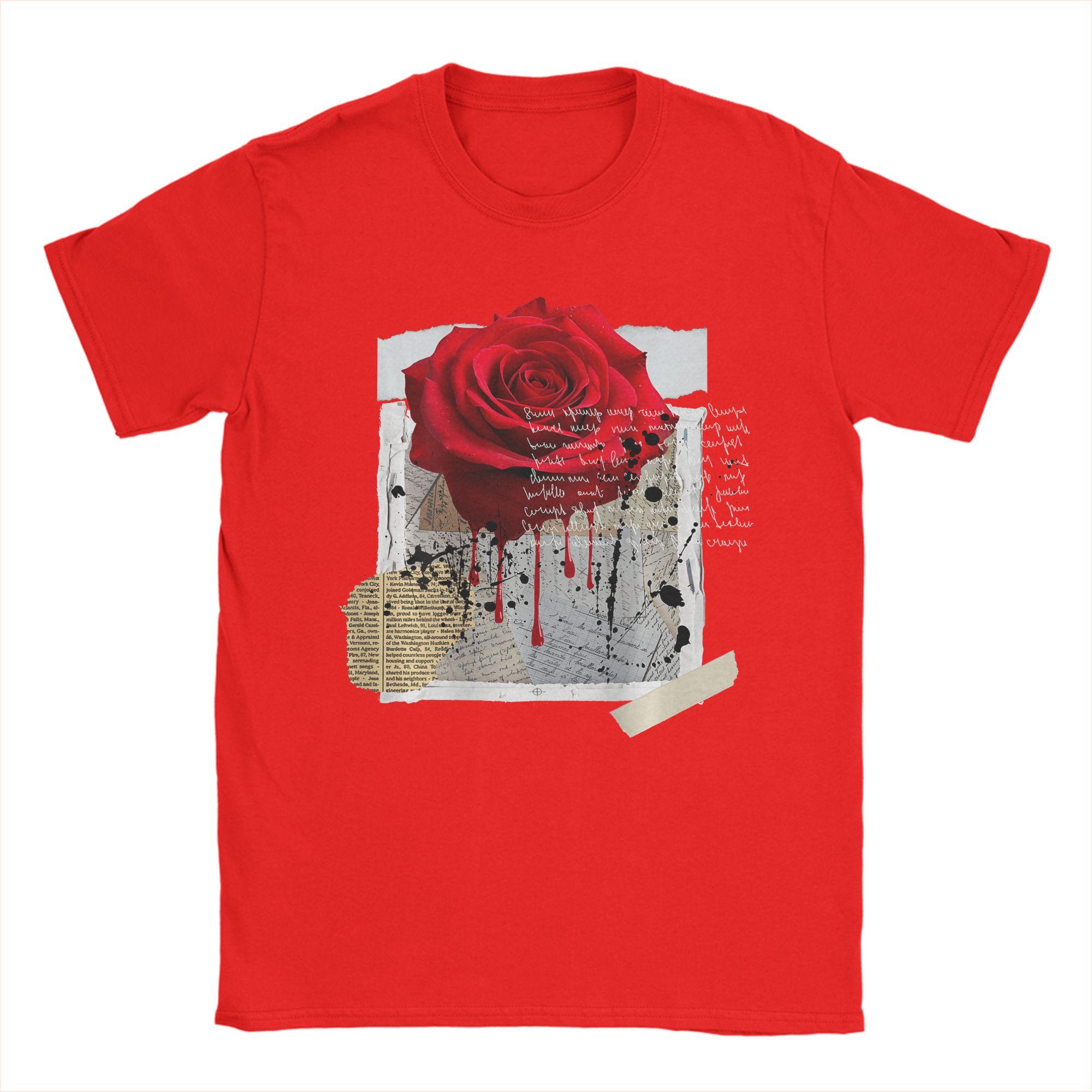 

Oversized T Shirt Summer Streetwear Graphic Dark Floral Urban Aesthetic ON Back Fashion TShirts Short Sleeve Clothing S