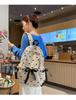 Women's Large Capacity Corduroy Backpack - Stylish, Lightweight, Casual School Bag with Bow for Junior High Students
