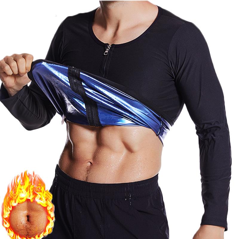 Men's Plus Size Fitness Shapewear Sweat-Inducing Short Sleeve Bodysuit