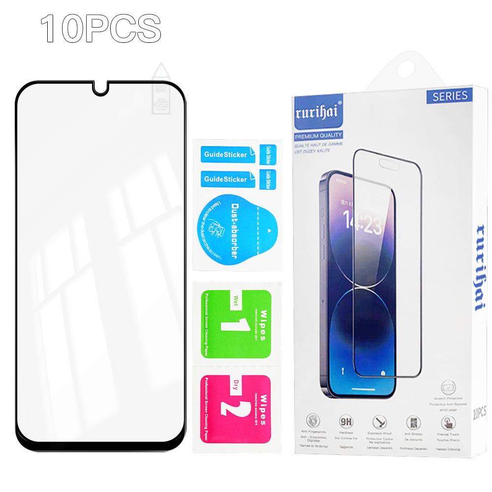 RURIHAI 10 Stück Für Samsung Galaxy A17 5G/A26 5G/A16 5G/A16 4G High Aluminium-Silizium Glasfolie 0,26 mm 2,5D Displayschutz