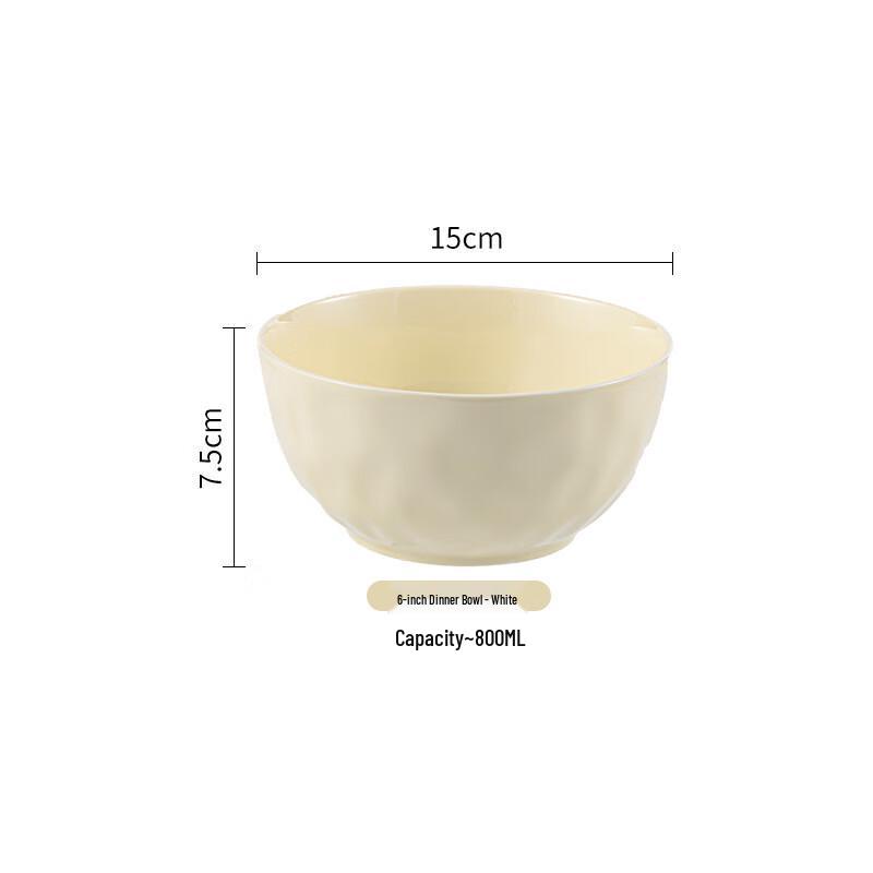 ZISIZ Creme-Stil Keramik Suppen- & Nudelschüssel