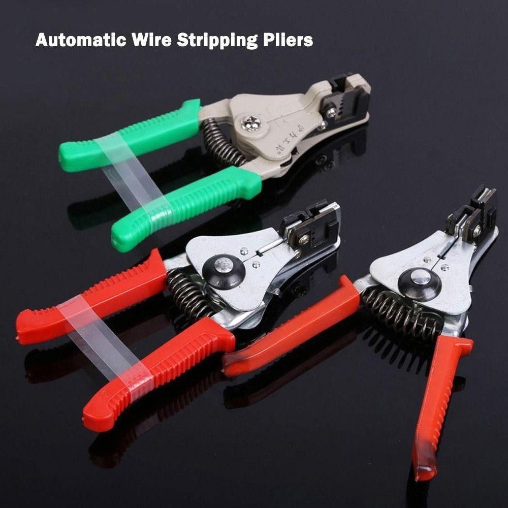 Steel Automatic Cable Stripper Red&Silver Stripping Pliers Wire Stripper  Cable Installation