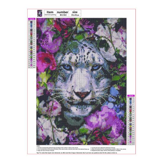 1 Set DIY Diamond Painting Kit Exquisite Animal Floral Pattern Rhinestone Picture for Home Decoration