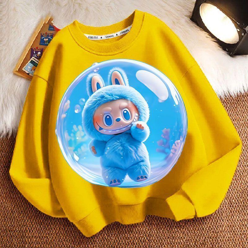 Children's Fashionable Casual Sweatshirts for Spring and Autumn, Long-sleeved Loose Sweatshirts for Boys and Girls