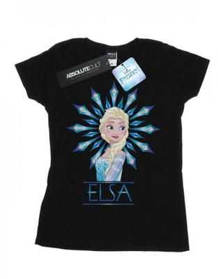 Womens/Ladies Frozen Elsa Snowflake Cotton T-Shirt