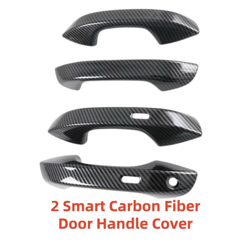For Volkswagen Golf8 MK8    ABS Plastic Car Modification Accessory Carbon Door Handle Bowl Cover Trim Paste Style