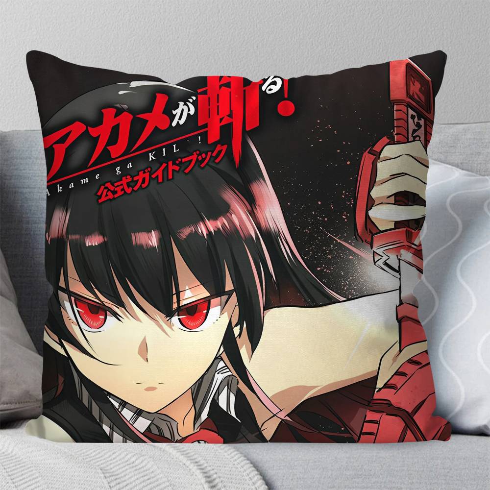 Anime Akame Ga Kill Pillow Case Square Pillow Bedroom Sofa Leisure Comfort Cushion Car Living Room Home Decoration