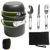 Portable Camping Cookware Set with Tableware