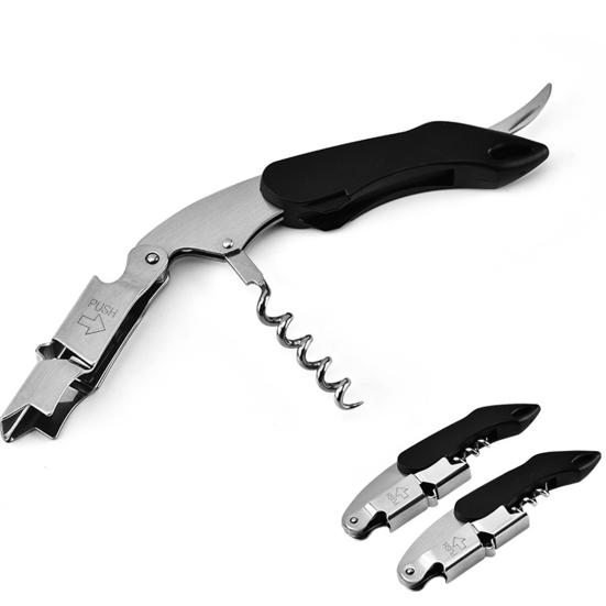 Bottle Opener Multi-Functional Non-slip Handle Labor-Saving Stainless Steel 2 In 1 Wine Bottle Cork Remover Kitchen Accessories