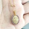 QMHJE Virgin Mary Pendant Charm Necklace Women Cross Scared Heart Jesus Choker Seed Beads Stainless Steel Chain Gold Color Mom