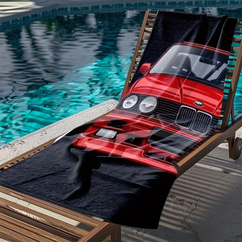 1 PZ Telo da Bagno Auto Sportiva Tedesca Poliestere Asciugatura Rapida Leggero per Uomo Donna Spiaggia Piscina Surf Viaggio Accessori