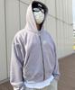 Attentionrow Edition 8. Diamond Sweat Two-Way Crop Zip-Up Hoodie (Ash Violet)