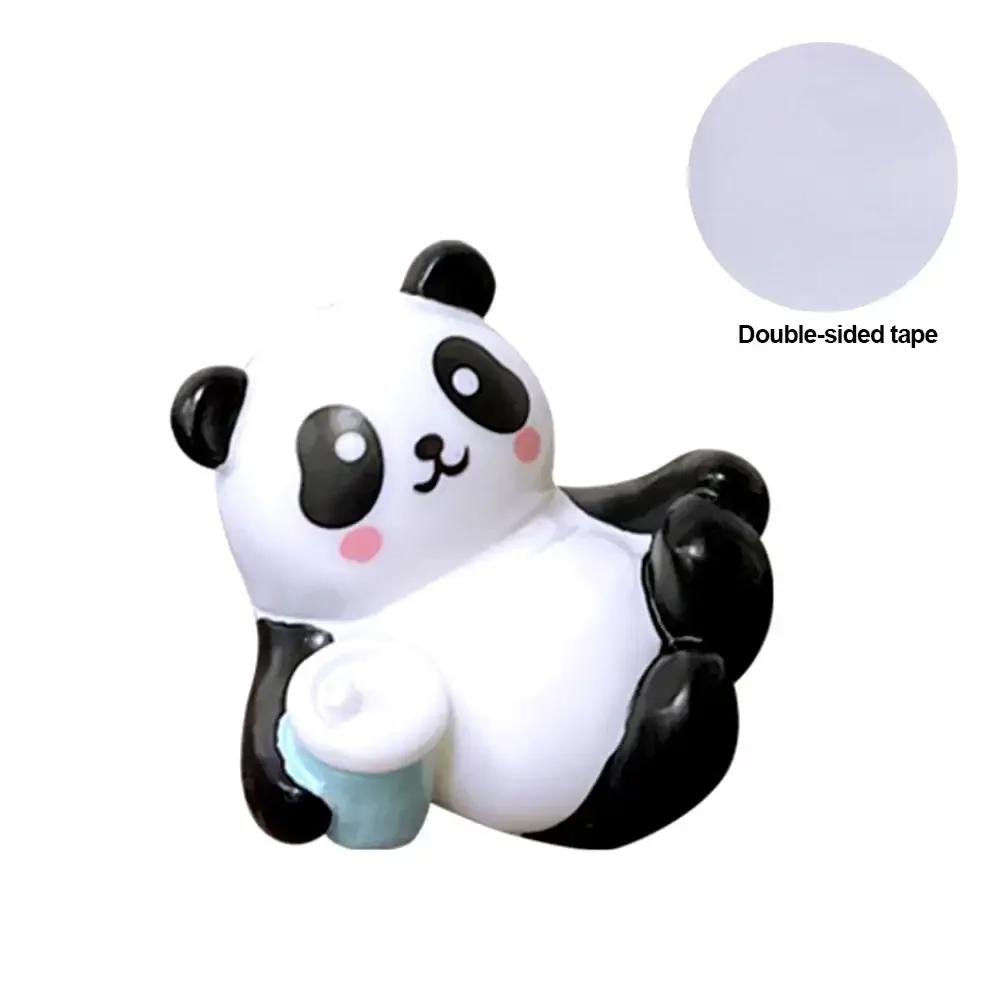Cute Mini Giant Panda Car Dashboard Ornaments Car Navigator Screen Decoration Doll Car Interior Accessories Toy Gift Girl