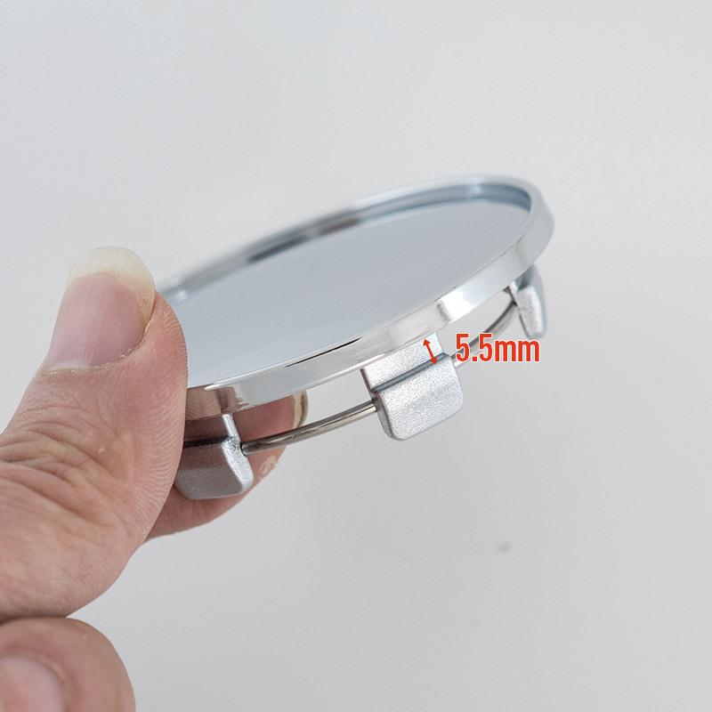 4KS/lot 69MM Bez loga Středové krytky kol ČERNÉ STŘÍBRNÉ Kryt náboje kola Stylový Odolný Náhradní Prachový kryt