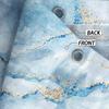 1 Piece Of 180X180Cm Blue Marble Pattern Digital Printing Shower Curtain Partition Bathroom Waterproof And Mold Resistant