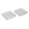 2pcs Stainless Steel Mirror Double Sided Portable Folding Unbreakable Makeup Mirror for Purse  