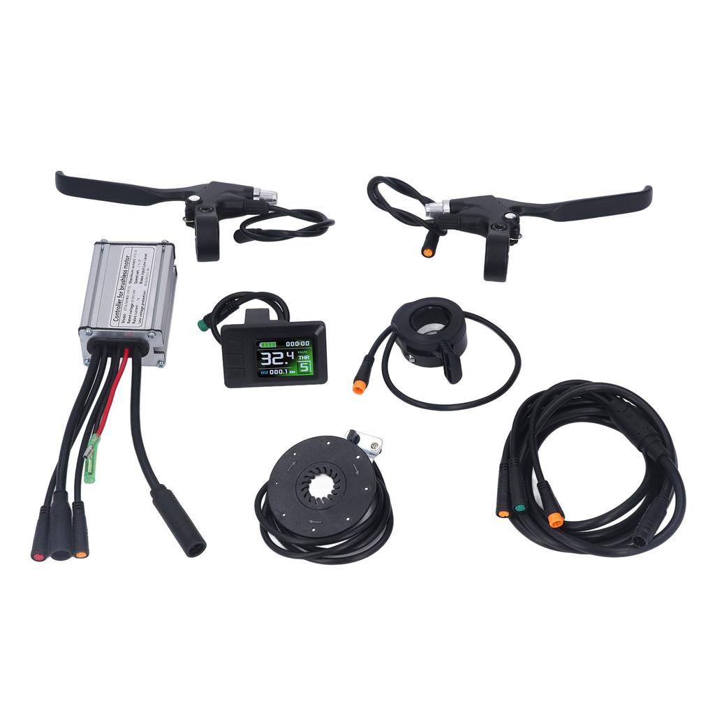 Electric Bike Controller Kit ABS Waterproof 15A LCD7C Panel Thumb Throttle Brake Bicycle Accessories for 250W Motor