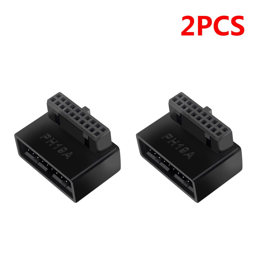 1/2/3/5PCS USB 3.0 19P 20P 90 Degree Computer Motherboard Header Adapter Plug-in Converter PC Desktop Mainboard Connector Plugs