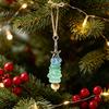 Exquisite Christmas Tree Decoration Sea Glass Ornament, Handmade Starfish Hanging Decorative Bag Charm for Vacation Decoration, Coastal Style Pendant