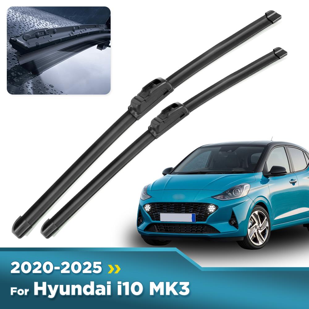 For Hyundai I10 MK3 2020-2025 2021 2022 2023 2024 Wiper Front Wiper Blades Windshield Windscreen Window Brush 24"+16