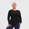 Plus Size Quick-Dry Mesh Long Sleeve Women's Yoga Running T-shirt
