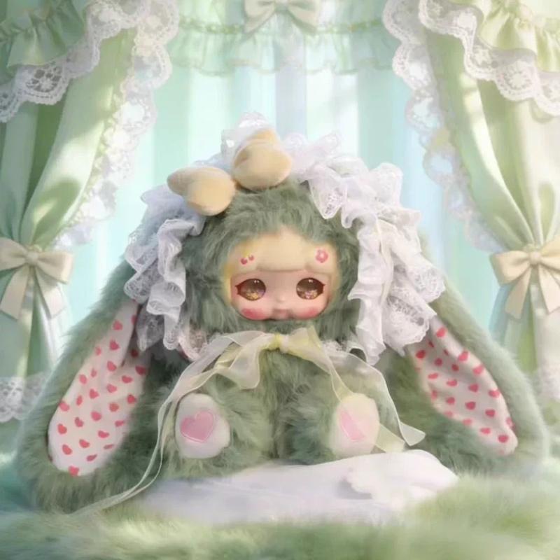 Snow Fu Rabbit Lace Dream 600% Plush Blind Box Mystery Surprise Cute Stuffed Doll Ornament Soft Plush Figurine Birthday High Quality Gift