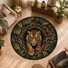 Polar Bear Ice Abyss Round Rug Coffee Table Side Floor Mat Studio Entry Hallway Home Decor Lounge Area Rug House Carpet