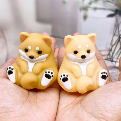 Yumuşak Şişman Shiba Inu Sevimli Köpekler Stres Giderme Squishy Sıkıştırma Çimdikleme Kauçuk Bebek Mini Evcil Hayvanlar Figür Masa Süsleri