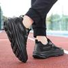 Double Star Large Black Men's Sneakers Breathable Extra Large Shock Absorbed Soft Bottom Lightweight Large Casual Sneakers